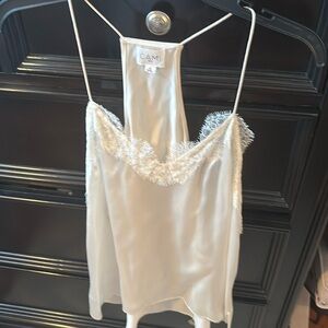 100% silk, excellent condition cami by CAMI NYC, worn once, flows, ivory
